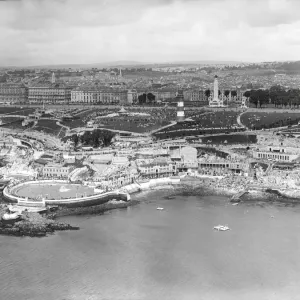 Plymouth Hoe 1937 Aerial View Print Plymouth Hoe 1937 Aerial View Print