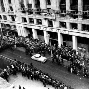 Aerial view of TheBeatlesarriving at Television House, Kingsway Aerial view of TheBeatlesarriving at Television House, Kingsway