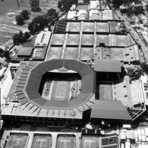 Aerial View of Wimbledon 1989 Tennis Print Aerial View of Wimbledon 1989 Tennis Print