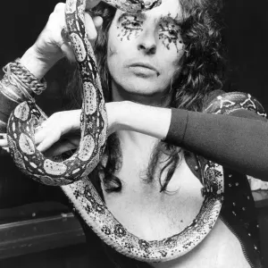 Alice Cooper Print with Snake Katrina 1971