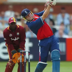 Andrew Flintoff of England on his way to a century Andrew Flintoff of England on his way to a century