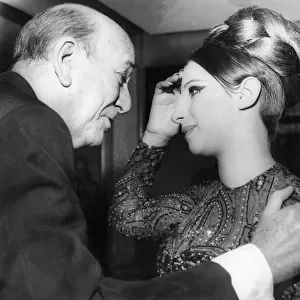 Barbra Streisand with Noel Coward in 1966
