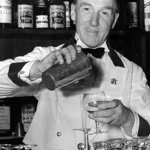 Barman Mixing a Cocktail Print, 1951 Barman Mixing a Cocktail Print, 1951