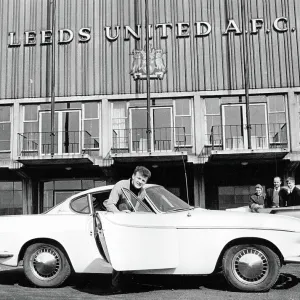 Billy Bremner, outside Leeds United's Elland Road Ground