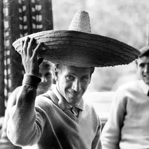 Bobby Charlton wearing a sombrero 1966 Bobby Charlton wearing a sombrero 1966