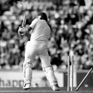 Print of Wayne Larkins in action at the Oval Print of Wayne Larkins in action at the Oval