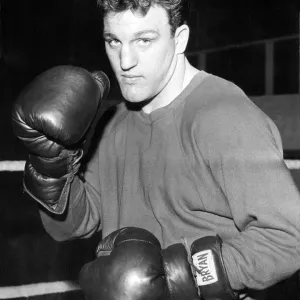 1958 Boxing Print of Boxer Brian London in Training 1958 Boxing Print of Boxer Brian London in Training
