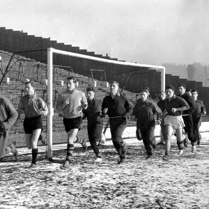 Bradford City players training Bradford City players training