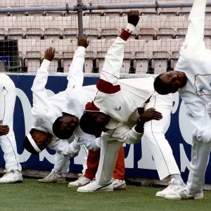 Cricket: West Indies Tour of England 1991 - West Indies team training for 5th test Cricket: West Indies Tour of England 1991 - West Indies team training for 5th test