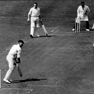 Print of Cricket Yorkshire v Lancashire 1953 Print of Cricket Yorkshire v Lancashire 1953