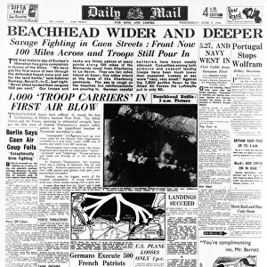 D-Day Front Page of Daily Mail 7 June 1944