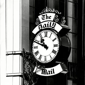 The Daily Mail clock outside the Daily Mail building