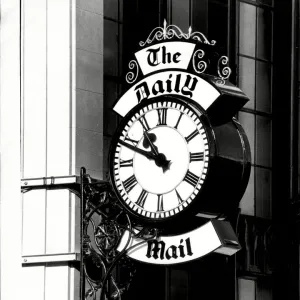 The Daily Mail clock outside the Daily Mail building