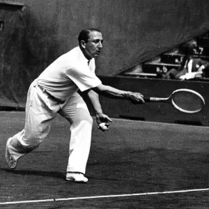 Daniel Prenn of Germany in play at the 1933 French Championships (now known as the French Open) at Stade Roland Garros, France Daniel Prenn of Germany in play at the 1933 French Championships (now known as the French Open) at Stade Roland Garros, France