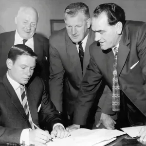 Dave Hilley signs for Newcastle United, Print