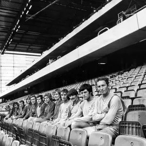 Dave Sexton and his Chelsea players in the new stand at Stamford Bridge 1974 Dave Sexton and his Chelsea players in the new stand at Stamford Bridge 1974