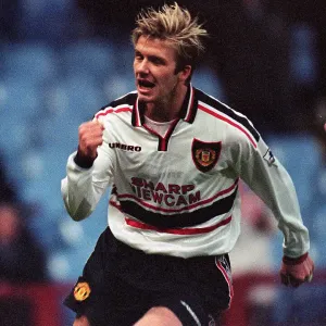 David Beckham celebrates