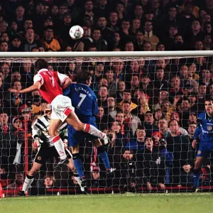 David Platt heads winning goal past Utd defenders David Platt heads winning goal past Utd defenders
