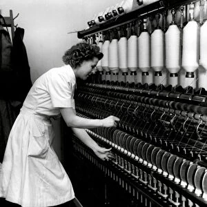 A demonstration of cotton spinning 1949