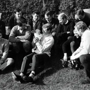 1966 England World Cup Team Print with Baby Peter Eastaway 1966 England World Cup Team Print with Baby Peter Eastaway