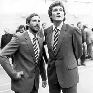 England cricketer Bob Willis with Ian Botham, in uniforms for tour of India