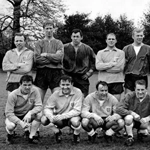England Football team at Roehampton with trainer Harold Sheperdson 1966