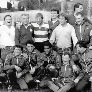1990 England Rugby Team Print - Confident Ahead of 1990 Grand Slam Decider 1990 England Rugby Team Print - Confident Ahead of 1990 Grand Slam Decider