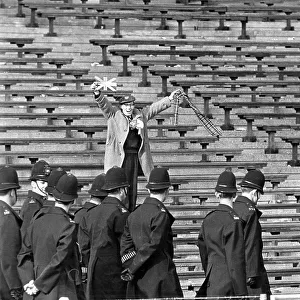 England v Scotland 1963 Lone scottish fan stays to celebrate as police move off