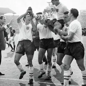 England v Scotland 1961 Print, a photograph of the victorious England team England v Scotland 1961 Print, a photograph of the victorious England team