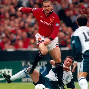 Eric Cantona in Action 1995/96 FA Cup Print