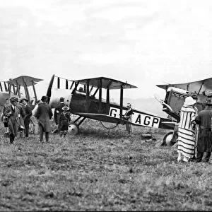 The first Kings Cup race at Croydon - aircraft lined up in 1922