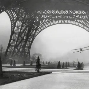 Flying under the Eiffel Tower