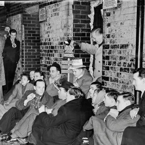 Football fans queue at Highbury overnight for tickets to the Arsenal v Tottenham Hotspur derby in 1949 Football fans queue at Highbury overnight for tickets to the Arsenal v Tottenham Hotspur derby in 1949