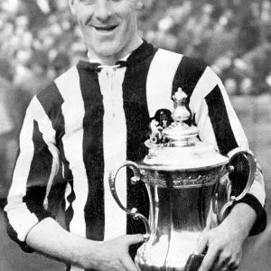 Frank Hudspeth Captain of Newcastle United Holding the F.A. Cup Print