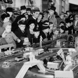 Gamages Toy Department Print 1936 Christmas Shopping Scene Gamages Toy Department Print 1936 Christmas Shopping Scene