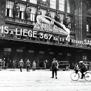 Print of The Gare du Nord in Paris, 1930 Print of The Gare du Nord in Paris, 1930
