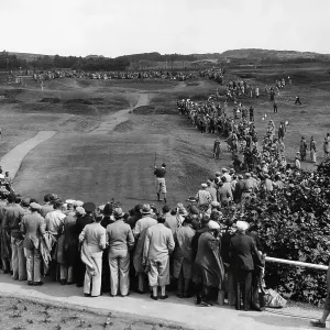 Henry Cotton driving off 1st tee Print, 1937 Henry Cotton driving off 1st tee Print, 1937