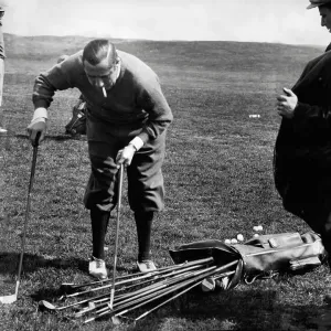 Walter Hagen Choosing a Club Print Walter Hagen Choosing a Club Print