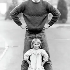 Gordon McQueen, former Manchester United footballer and television pundit is pictured with his daughter Hayley McQueen in 1983 Gordon McQueen, former Manchester United footballer and television pundit is pictured with his daughter Hayley McQueen in 1983