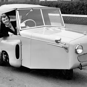 1954 The Gordon Three-Wheeled Car Print 1954 The Gordon Three-Wheeled Car Print