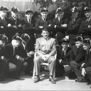 Graham Taylor, Aston Villa F. C. manager with the 15 graduates at the GM Vauxhall FA National School 1990 Graham Taylor, Aston Villa F. C. manager with the 15 graduates at the GM Vauxhall FA National School 1990