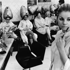1968 Print: Empty Seat at Hair Salon Raymonds Knightsbridge 1968 Print: Empty Seat at Hair Salon Raymonds Knightsbridge