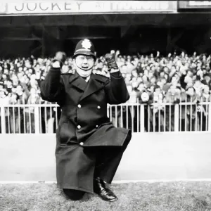 Happy Policeman at Wales v England Rugby Union at Cardiff Arms Park 1981 Happy Policeman at Wales v England Rugby Union at Cardiff Arms Park 1981