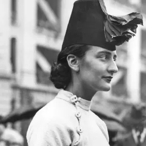 1930s Print: Auteuil Hats on Parade in France 1930s Print: Auteuil Hats on Parade in France