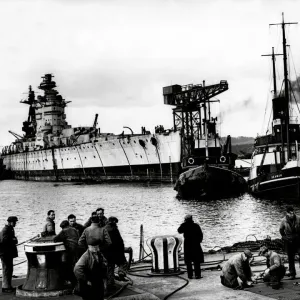 HMS Nelson Battleship Print, 1949 HMS Nelson Battleship Print, 1949