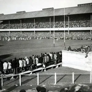 Ireland v England Rugby Union match at Lansdowne Road in Dublin 1946 Ireland v England Rugby Union match at Lansdowne Road in Dublin 1946