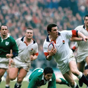 John Sleightholme goes through the Irish Backs to score for England John Sleightholme goes through the Irish Backs to score for England