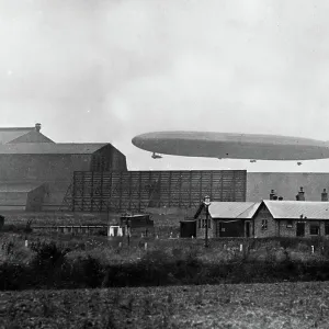 L71, a German Zeppelin, landing at Pulham Aerodrome 1920