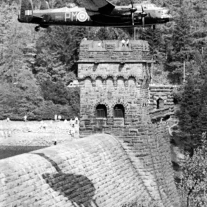 Lancaster Print over Ladybower Reservoir