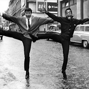Lionel Blair and Sammy Davis Jnr dancing in the street